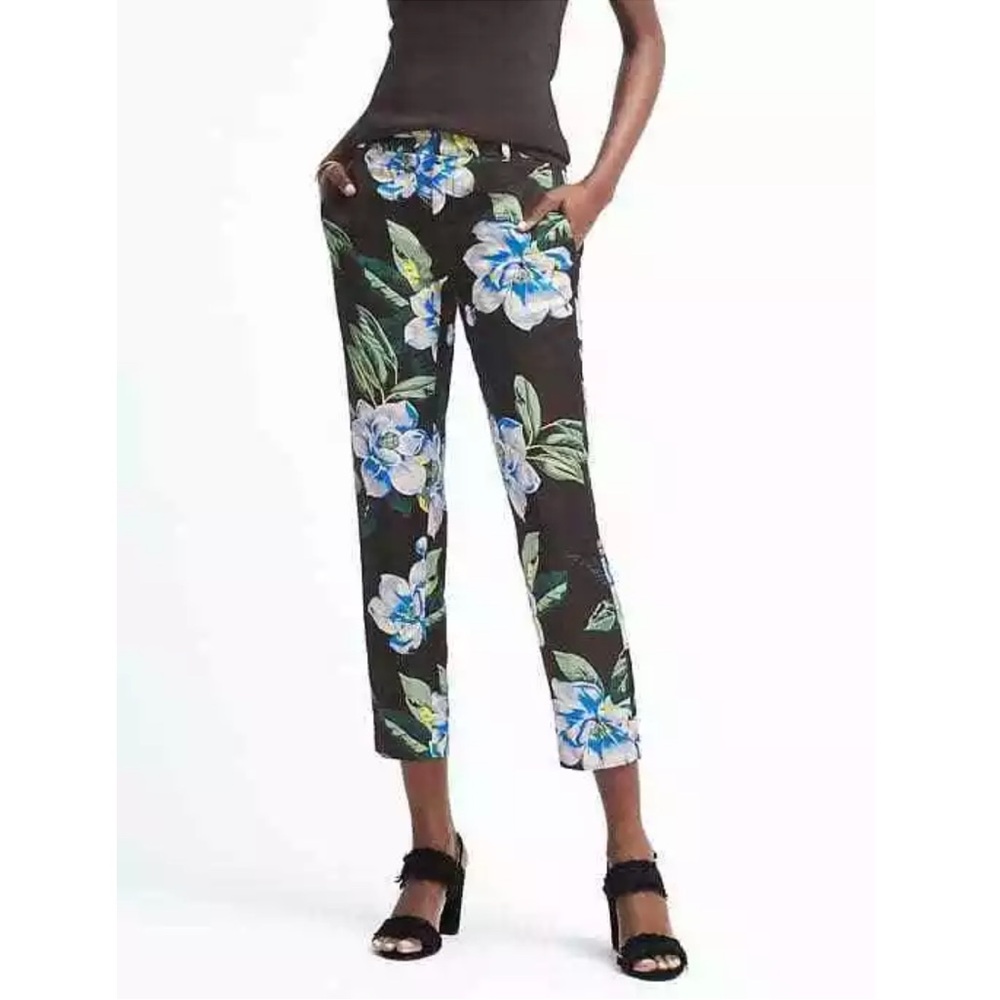 Banana Republic Avery Floral Pant, Size 0 Petite
